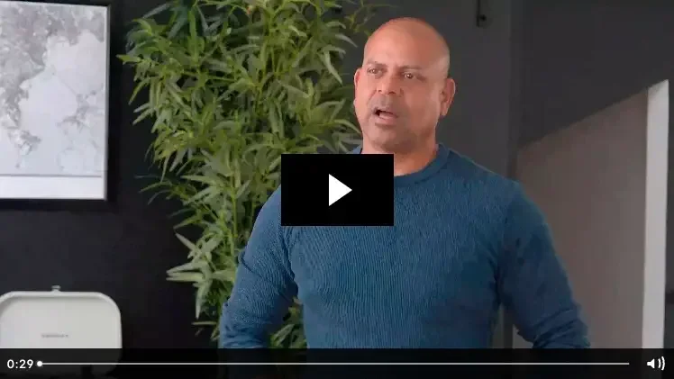 a video of a real user testimonial